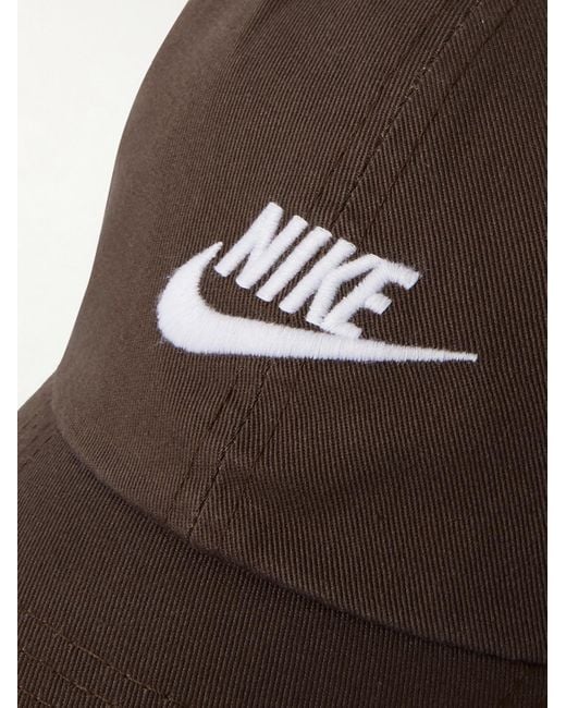 Nike Brown Club Logo-embroidered Cotton-twill Baseball Cap