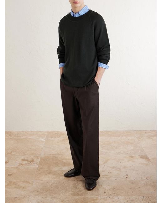 Margaret Howell Black Mhl. Merino Wool Sweatshirt for men
