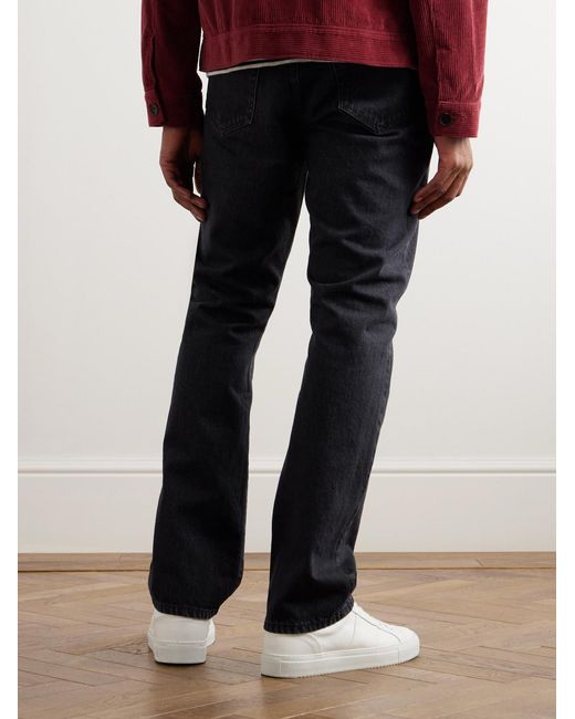 Mr P. Blue Straight-Leg Organic Selvedge Jeans for men