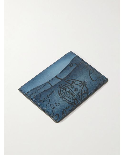 Berluti Bambou Neo Scritto Venezia Leather Cardholder in Blue for Men |  Lyst UK