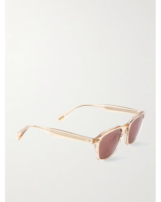 Oliver Peoples Pink Roger Federer R-11 D-frame Acetate Sunglasses for men