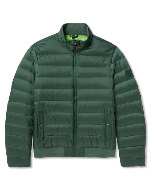 Belstaff Tonal Circuit Quilted Shell Down Jacket in Green for Men | Lyst