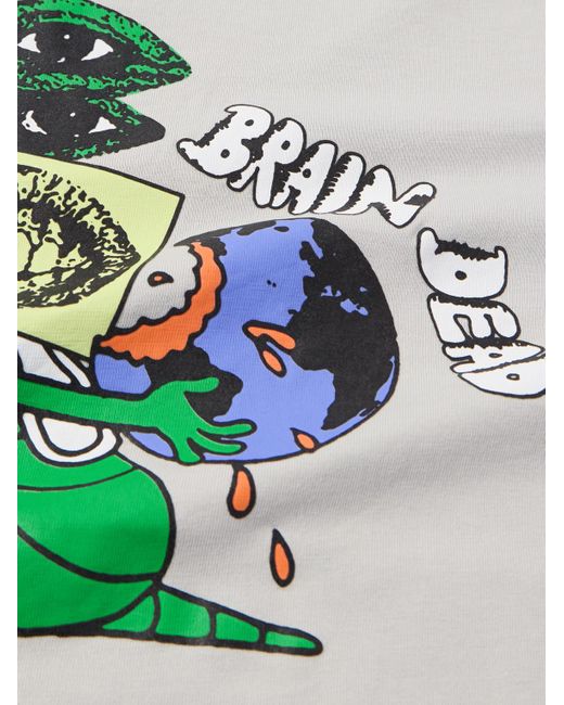 Brain Dead Worm Food T-Shirt aus Baumwoll-Jersey mit Print in White für Herren