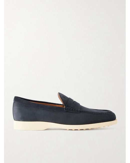 Tod's Blue Elisir Suede Loafers for men
