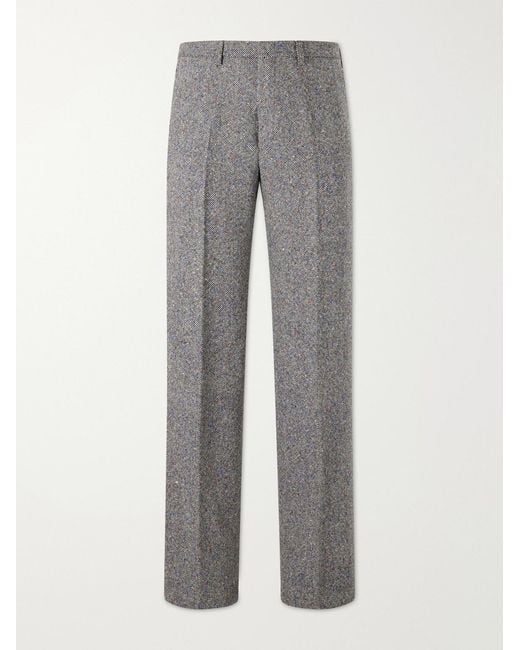 Dries Van Noten Gray Panvel Straight-leg Wool-twill Trousers for men
