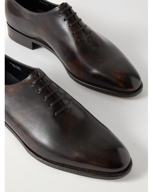 John Lobb Brown Marldon Whole-Cut Leather Oxford Shoes for men