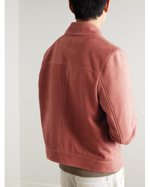 Mr P. Red Suede Jacket for men