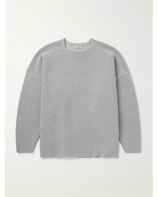 Fear Of God Gray Ottoman Ribbed Wool Sweater for men