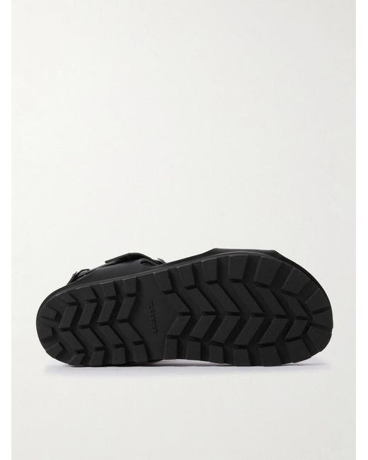 Jil Sander Black Buckled Leather Sandals for men