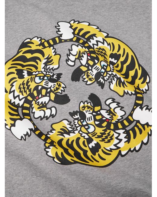 KENZO Gray Verdy Market Oversized Logo-Print Cotton-Jersey Hoodie for men