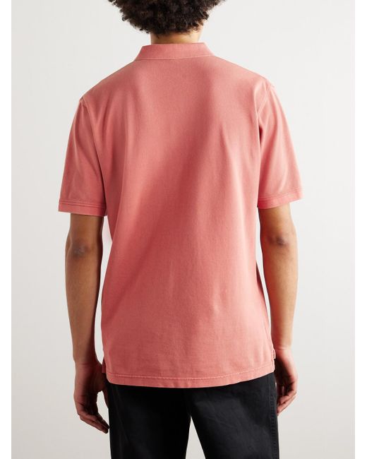 Peter Millar Sunrise Polohemd aus Baumwoll-Piqué in Stückfärbung in Pink für Herren