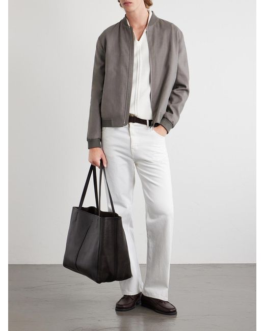 Berluti Black Leather Tote Bag for men