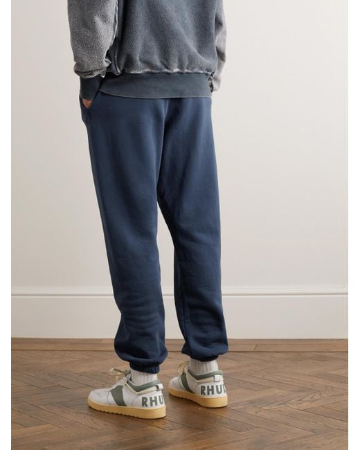 GALLERY DEPT. Blue Tapered Logo-print Cotton-jersey Swetpants for men