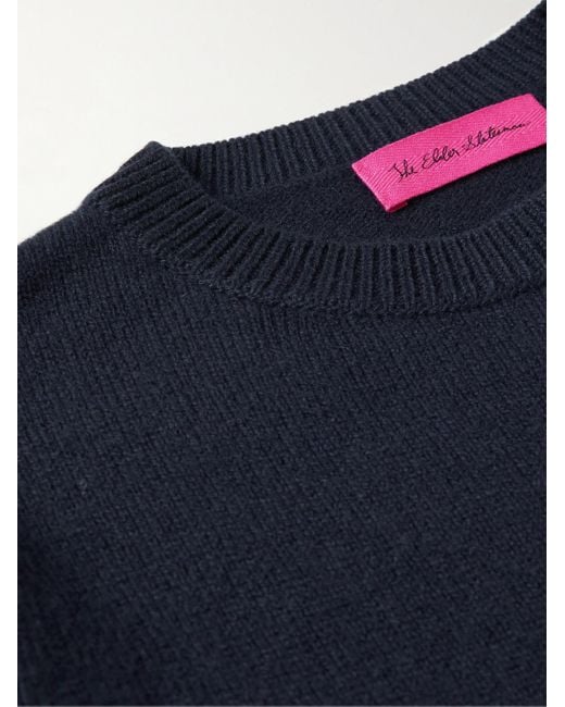 The Elder Statesman Blue Cashmere Sweater for men