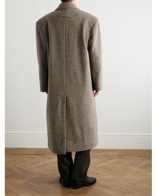 Fear Of God Natural Oversized Double-Breasted Boiled Virgin Wool Coat for men