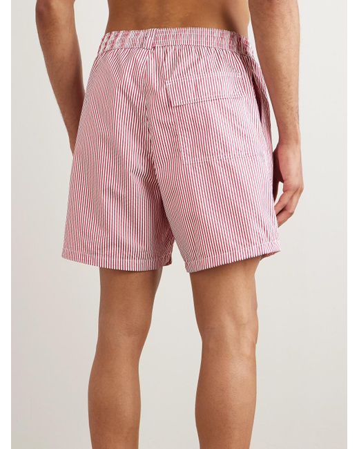 Loro Piana Pink Bay Straight-leg Mid-length Striped Swim Shorts for men