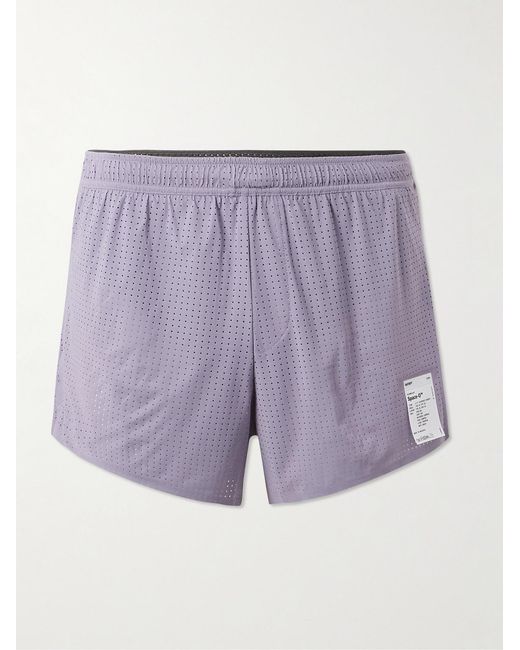 Satisfy Purple 2.5&Quot; Straight-Leg Logo-AppliquÉD Space‑O&Trade;Jersey Shorts for men