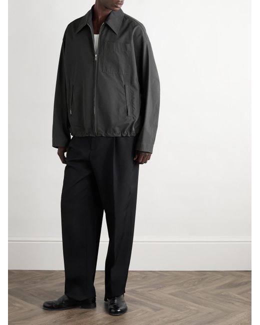 Bottega Veneta Black Cotton-Faille Blouson Jacket for men