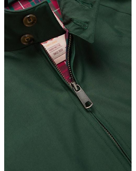 Baracuta Green G9 Cotton-Blend Harrington Jacket for men