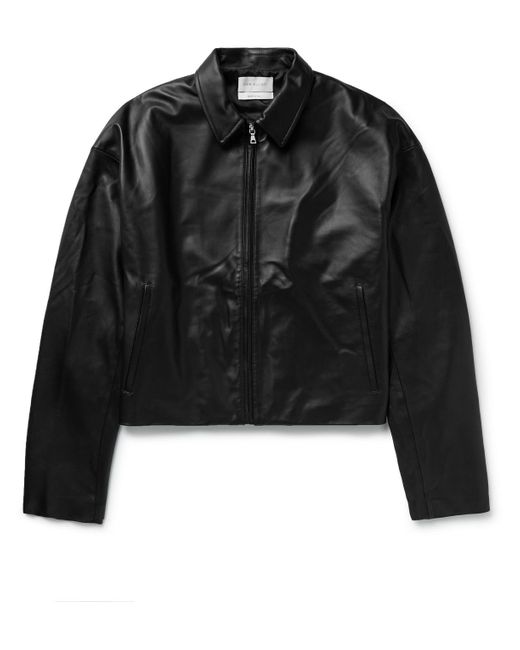 John Elliott Cropped Leather Jacket in Black for Men | Lyst
