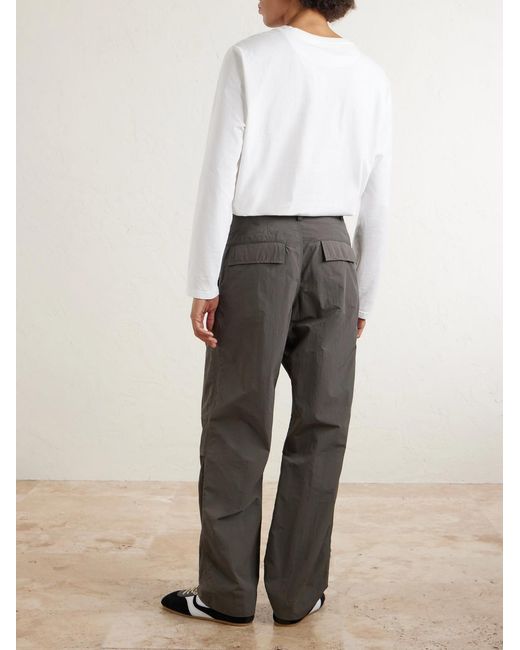Dries Van Noten Gray Straight-Leg Shell Trousers for men