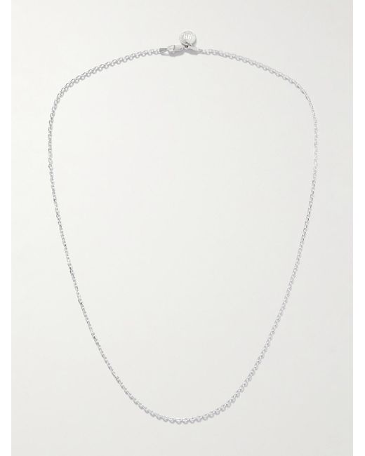 Neighborhood White Silver-tone Chain Necklace for men