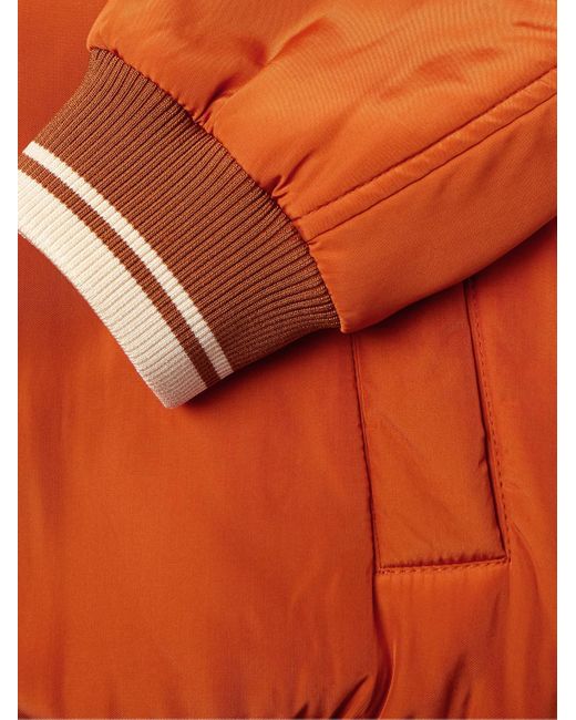 Dries Van Noten Orange Reversible Printed Shell Bomber Jacket for men
