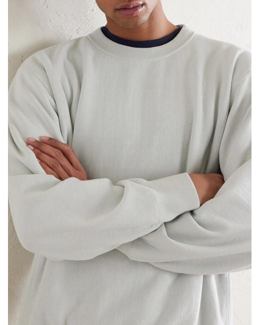 Auralee White Cotton-jersey Sweatshirt for men