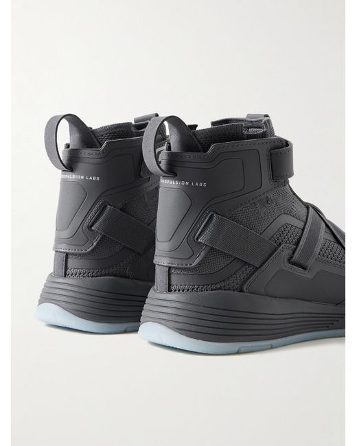 Athletic Propulsion Labs Black Superfuture Rubber-trimmed Techloom High-top Sneakers for men