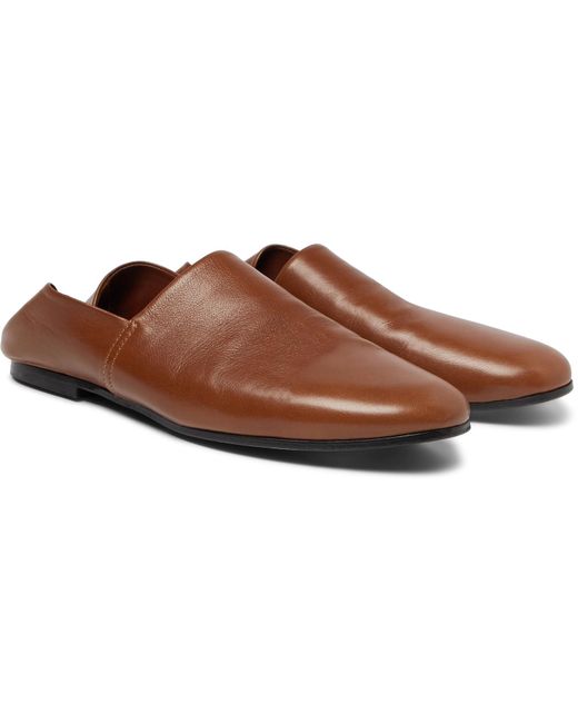 Sandro Brown Collapsible-heel Leather Loafers for men