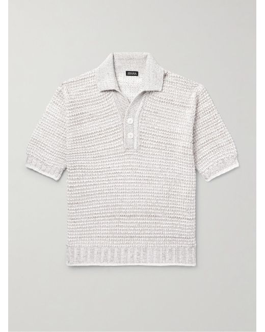 Zegna Natural Open-knit Cotton for men