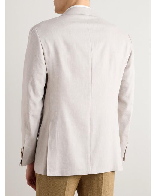 Canali Natural Kei Slim-Fit Linen And Wool-Blend Suit Jacket for men