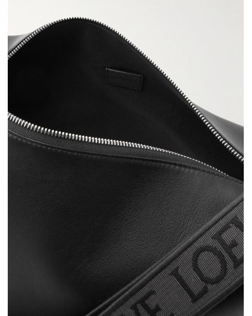 Loewe Black Cubi Leather Messenger Bag for men