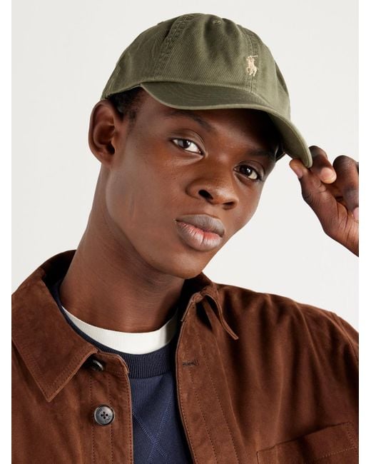 Polo Ralph Lauren Green Logo-embroidered Cotton-twill Baseball Cap for men