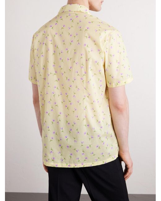 Jil Sander Natural Camp-Collar Printed Cotton Shirt for men