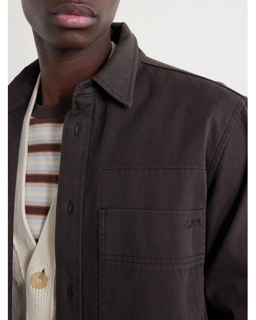 A.P.C. Black Noah Cotton-Twill Blouson Jacket for men