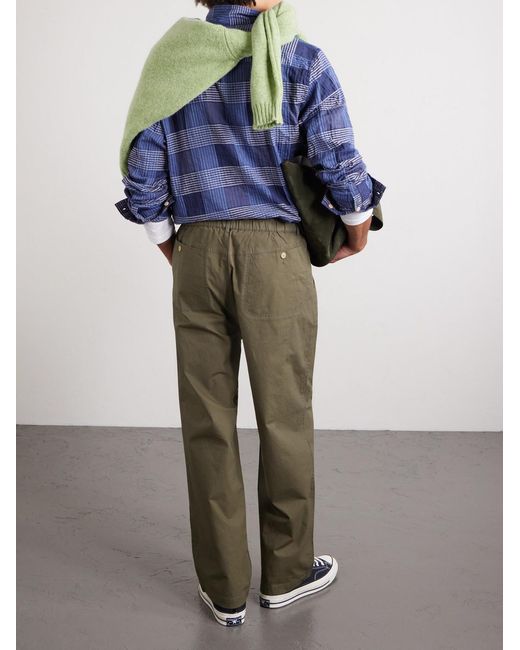 Pantaloni A Gamba Dritta di Folk in Green da Uomo