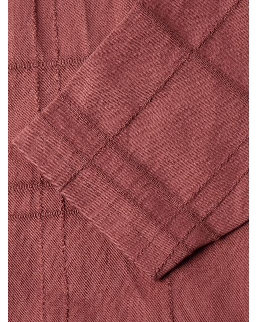 The Elder Statesman Red Checked Cotton-Blend Jacquard Jacket for men