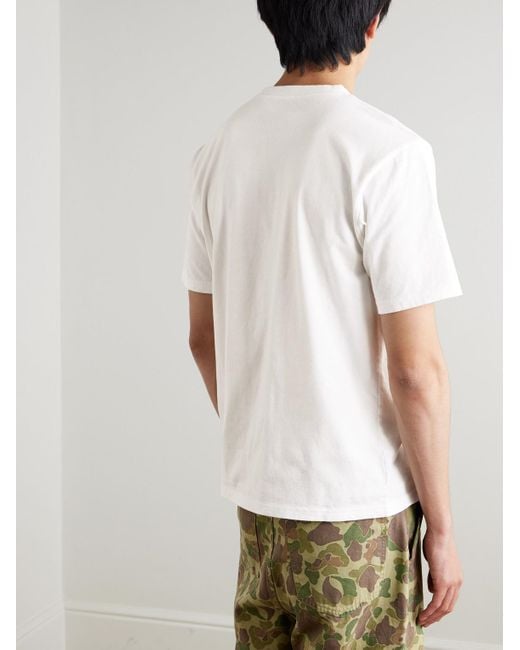 Kapital White Printed Cotton-Jersey T-Shirt for men