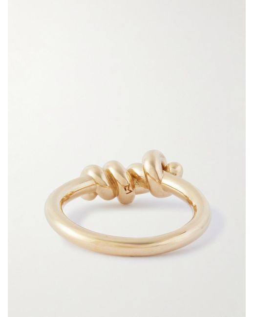 Luis Morais Entangled Knot Ring aus 14 Karat Gold in Natural für Herren
