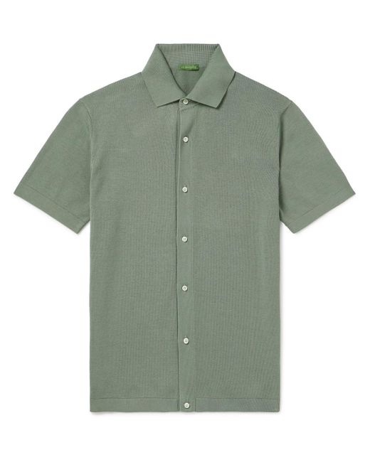 Sid Mashburn Green Cotton Shirt for men