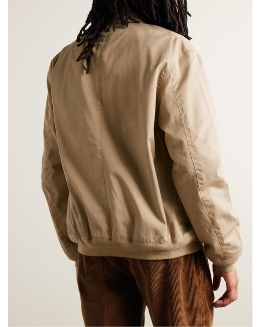 Polo Ralph Lauren Natural Logo-embroidered Cotton-twill Bomber Jacket for men