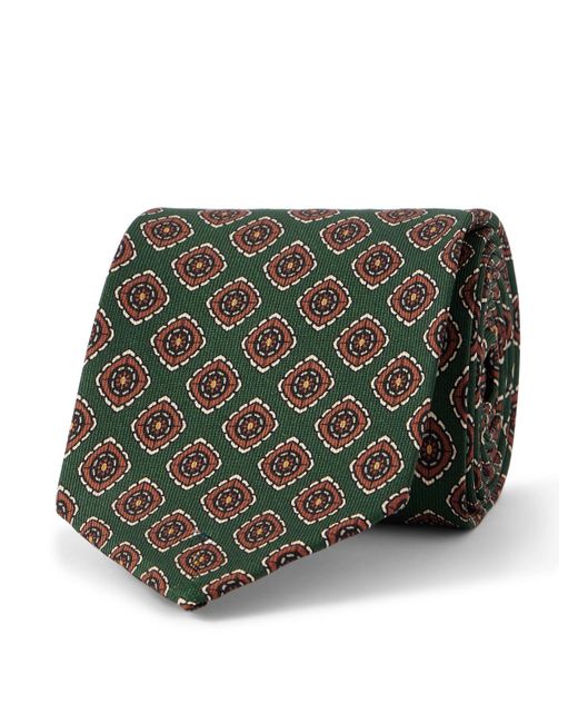 Rubinacci Green 9Cm Silk-Jacquard Tie for men