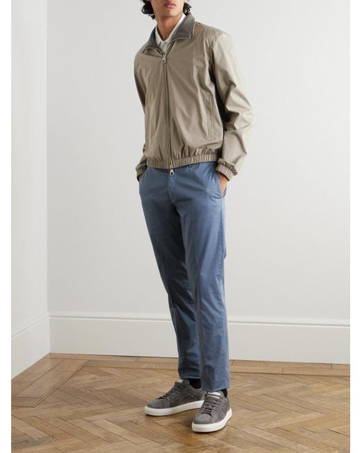 Loro Piana Brown Reversible Windmate Storm System Shell And Cashmere Bomber Jacket for men