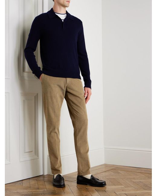 Mr P. Blue Cliff Cashmere Polo Shirt for men