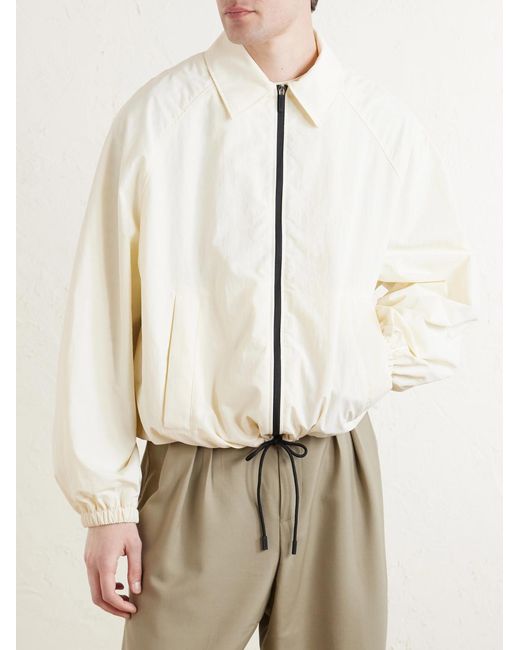 Jacquemus Natural Logo-Embroidered Shell Bomber Jacket for men