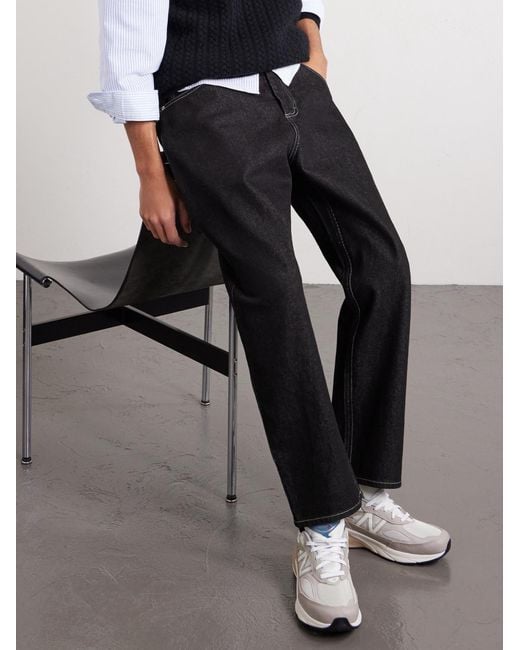 Folk Black Barrel-Leg Jeans for men