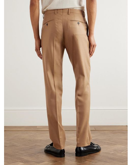 Slowear Natural Slim-Fit Wool And Cashmere-Blend Twill Suit Trousers for men