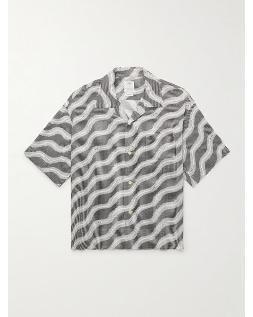 Visvim Gray Copa Camp-collar Printed Canvas Shirt for men