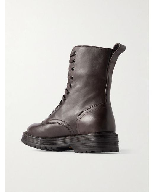 Visvim Black Gillespie Folk Leather Boots for men